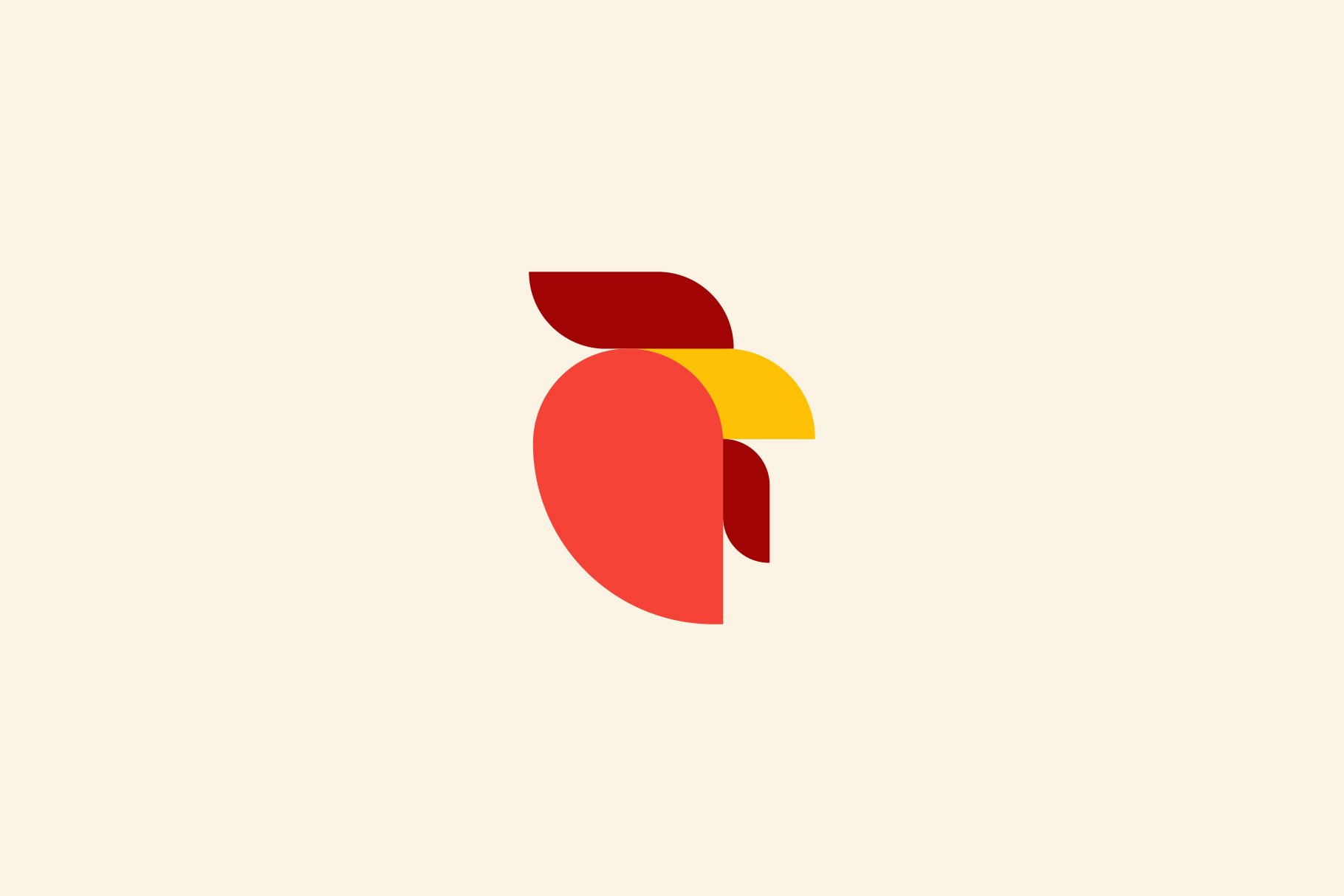 Chicken Rooster Simple Logo Design preview image.