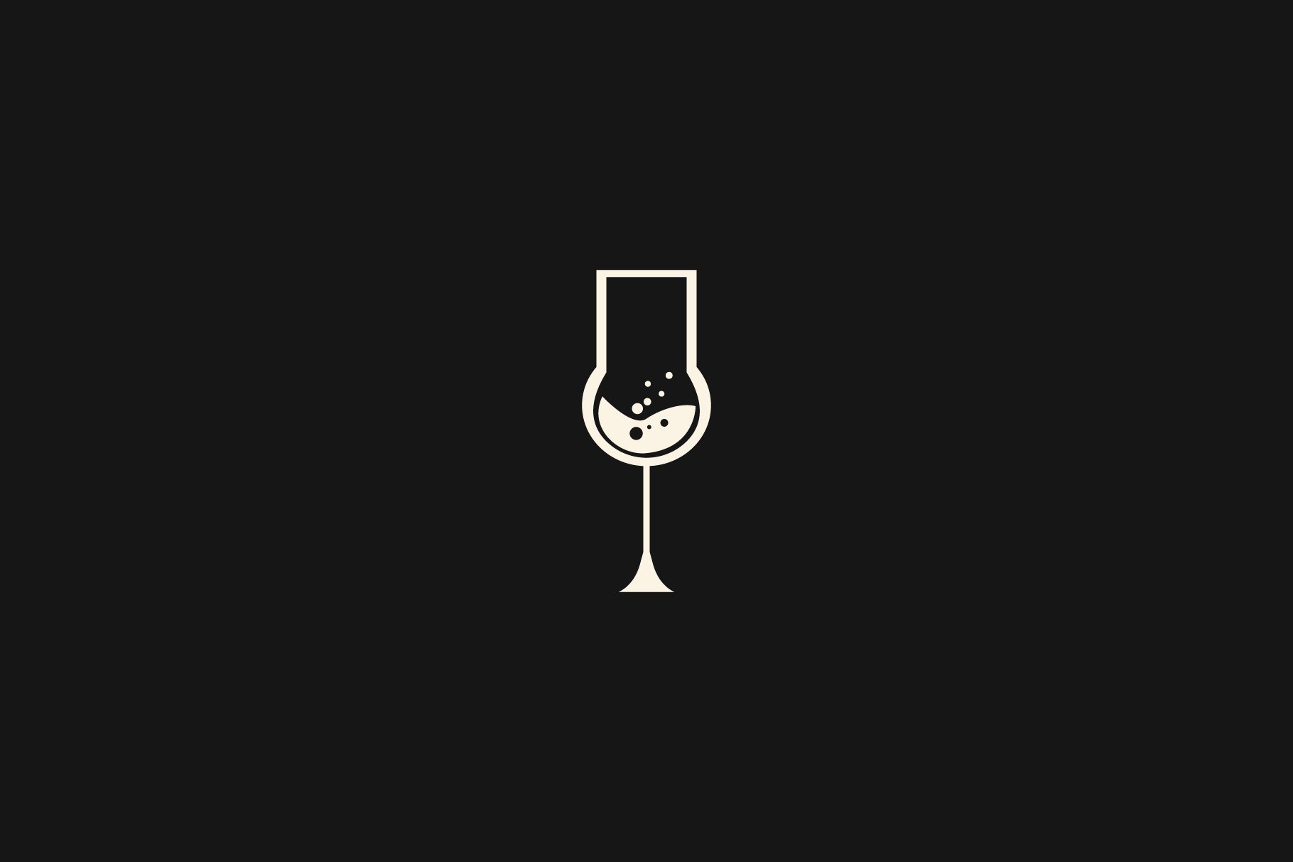 Wine Glass Icon Vector Design preview image.