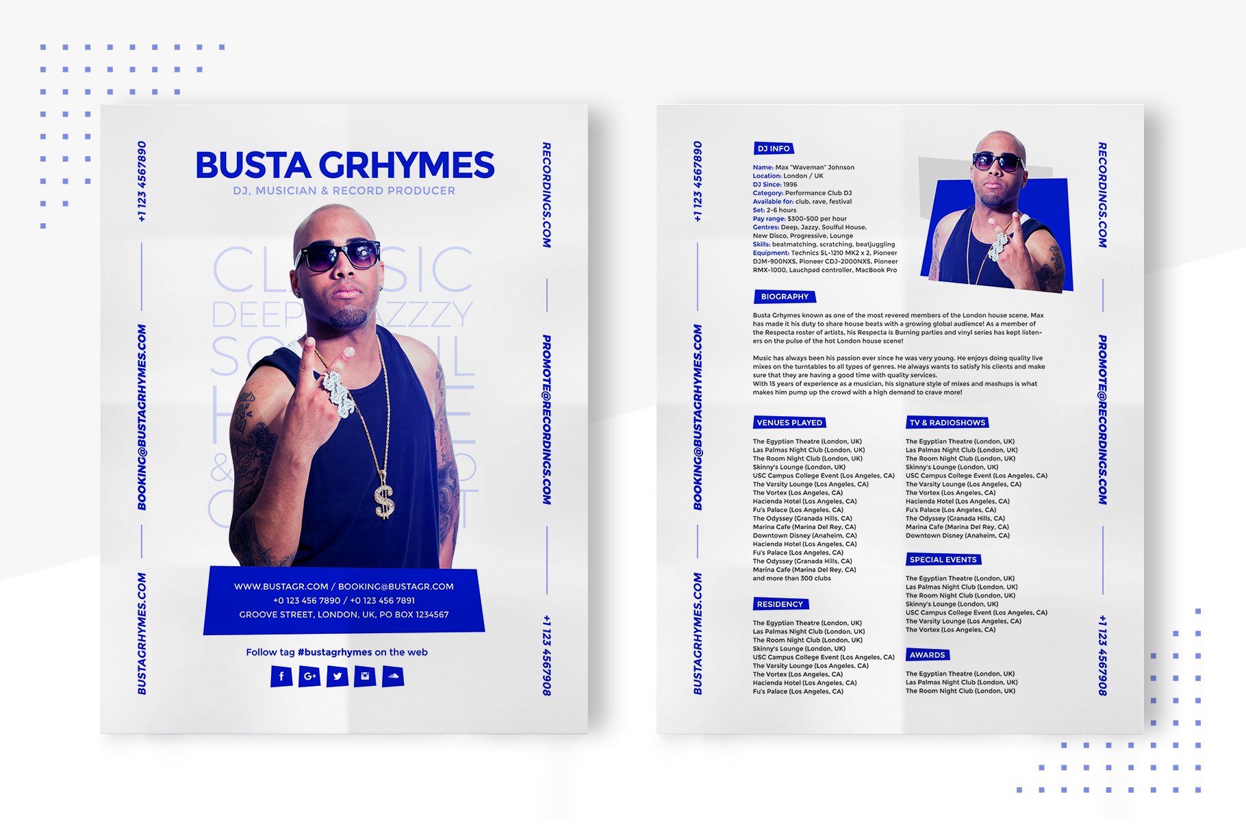 Press Kit / Resume for DJ & Producer preview image.