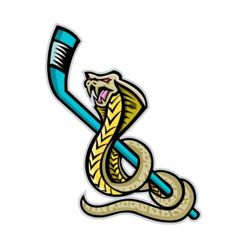 King Cobra Ice Hockey Sports Mascot cover image.