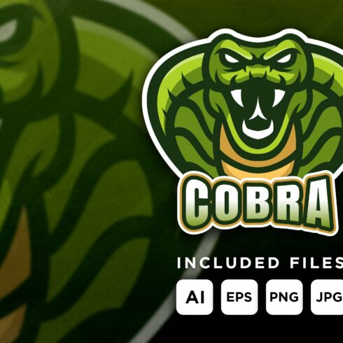 Cobra - mascot logo for a team cover image.