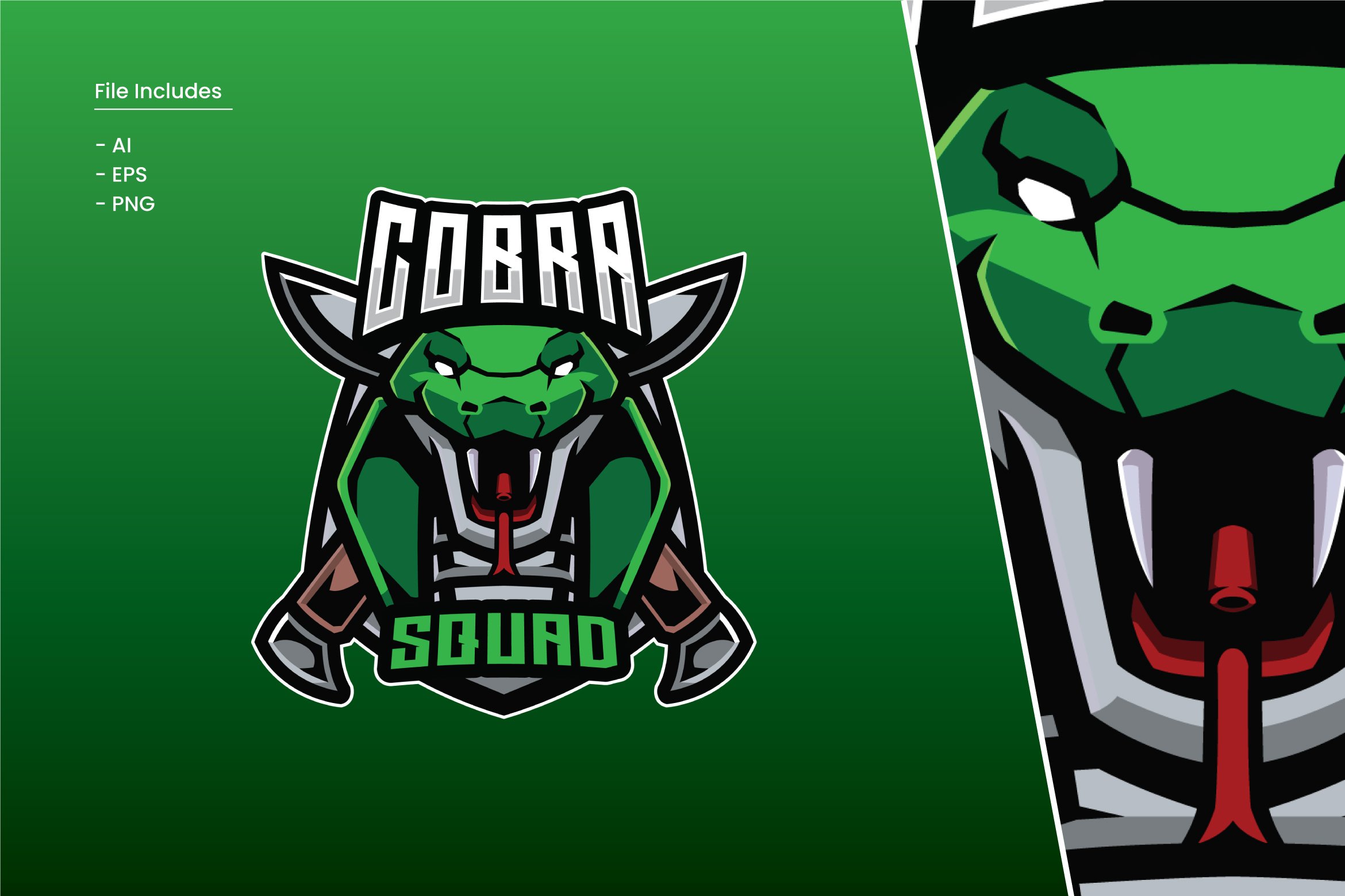 Cobra Squad Logo Template cover image.