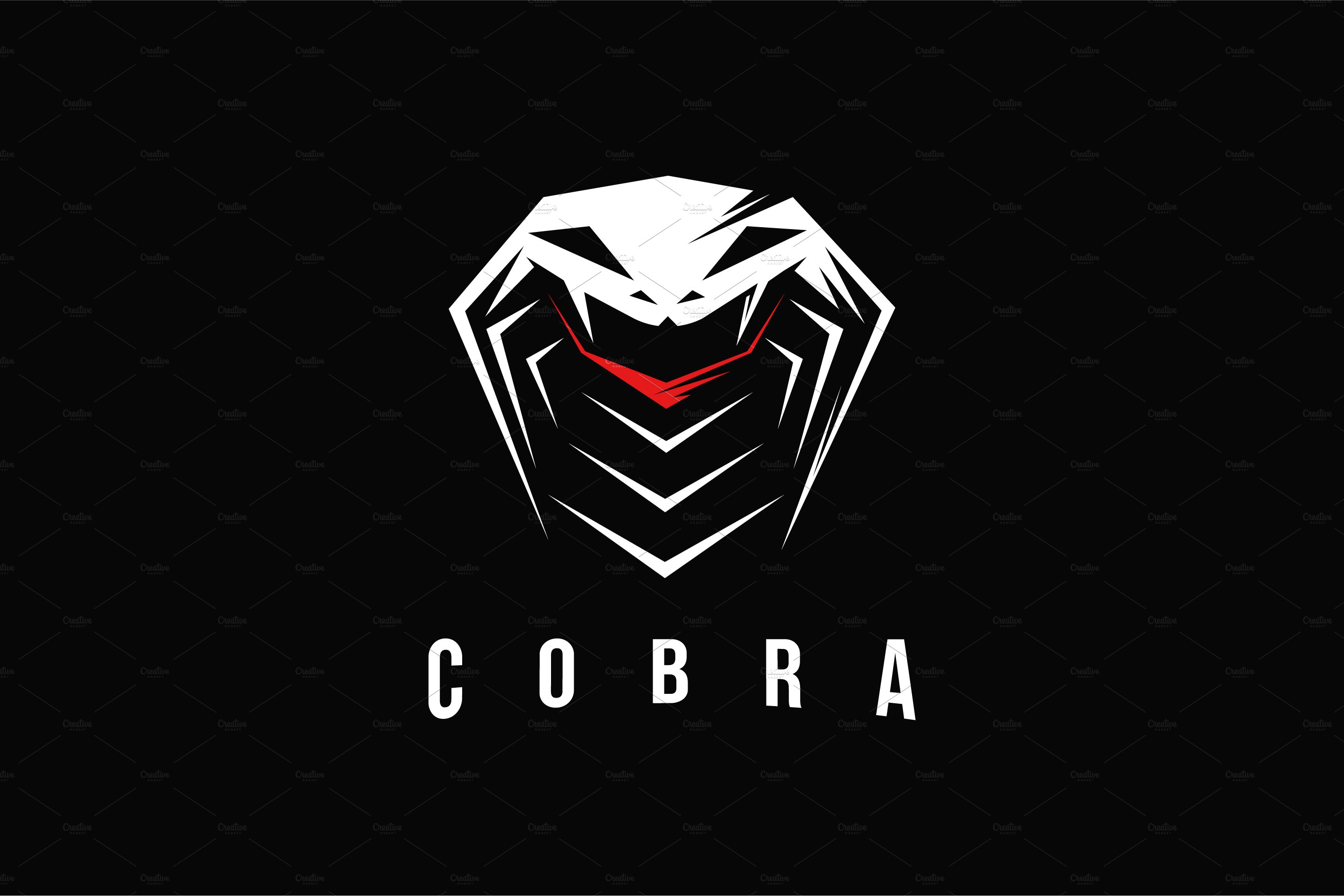 Black king cobra logo design usable for business Vector Image
