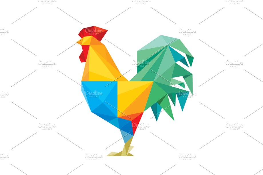 Rooster Cock Vector Illustration cover image.