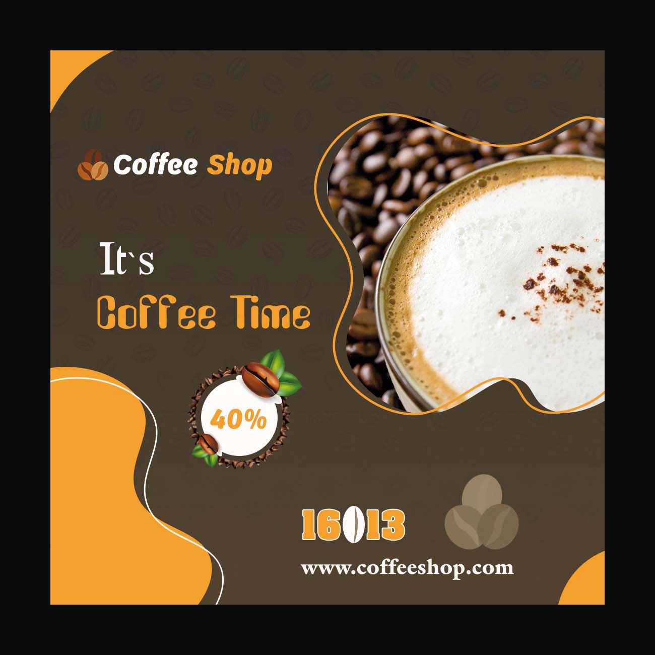 Coffee template preview image.