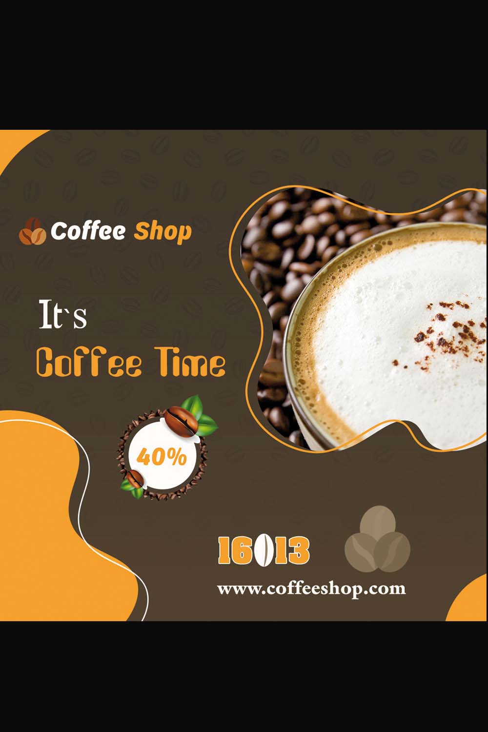 Coffee template pinterest preview image.