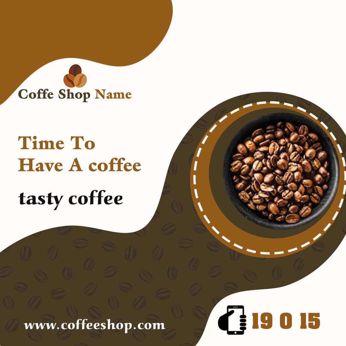coffee template preview image.