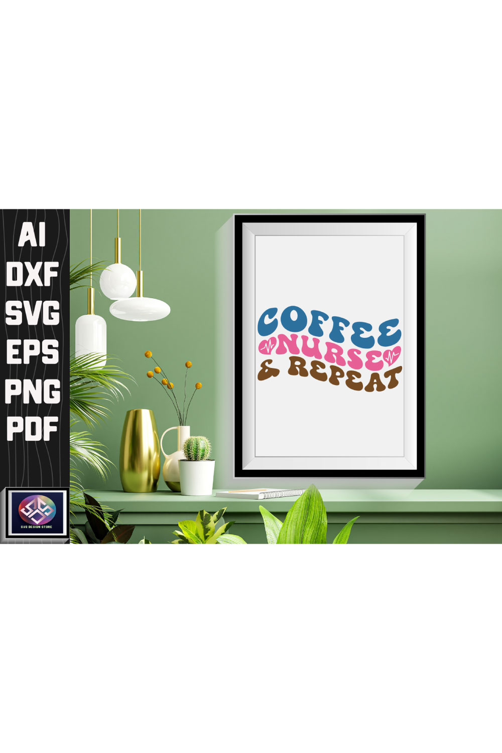 Coffee Nurse & Repeat pinterest preview image.