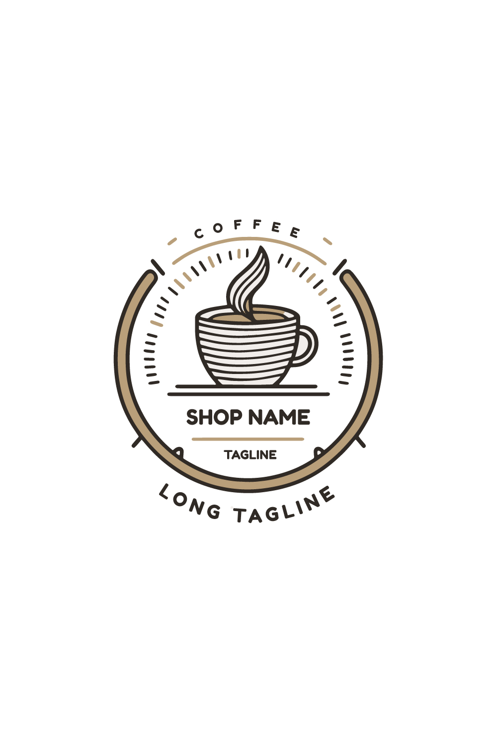 Coffee Shop logo pinterest preview image.