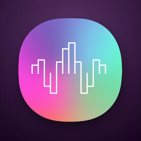Geometric music wave app icon cover image.