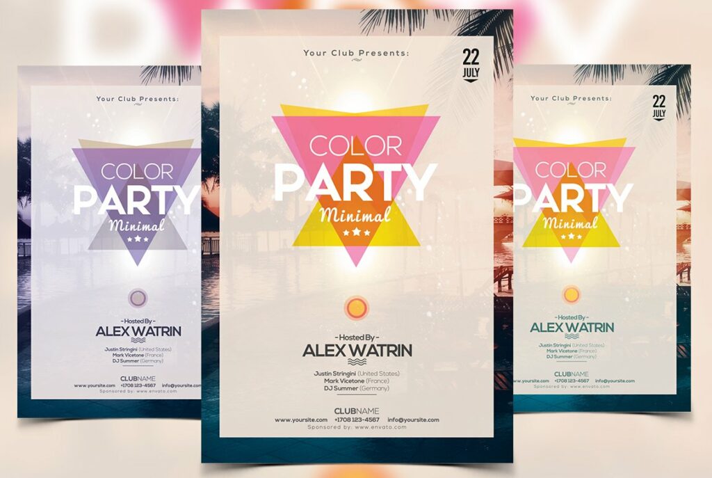 Color Party - Minimal PSD Flyer – MasterBundles