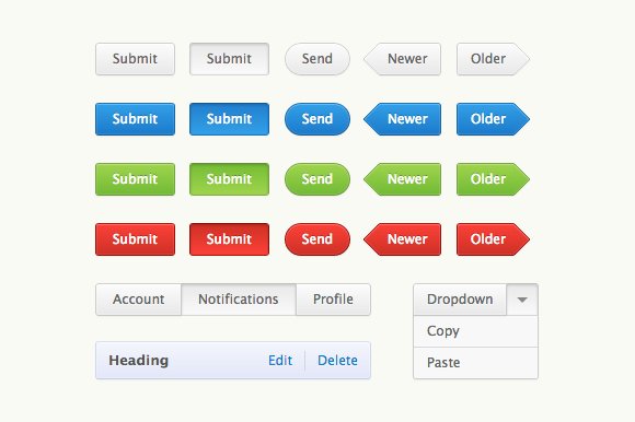 Colorful CSS UI Kit preview image.