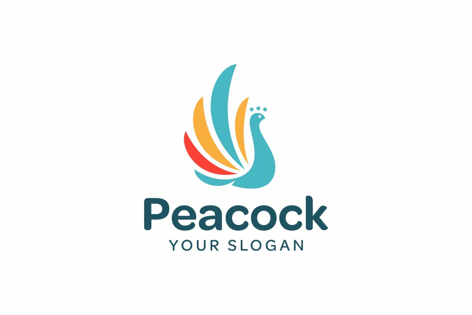 Colorful Peacock Logo – MasterBundles