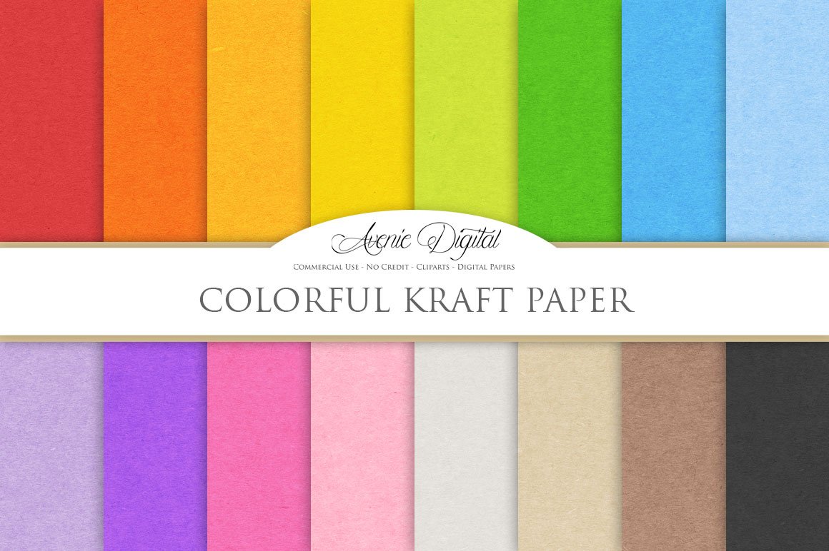 Colorful Kraft Paper Textures preview image.