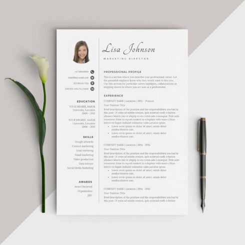 Resume Template | CV cover image.