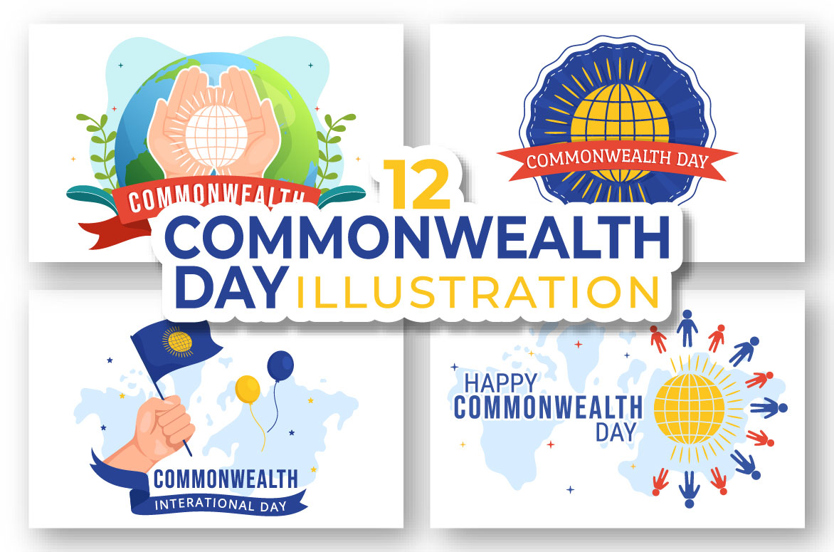 Set of four different logos for a community health day.