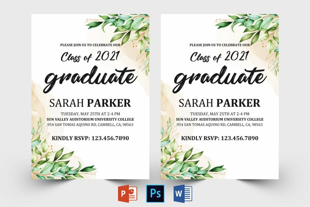 Graduation Announcement Template – Masterbundles