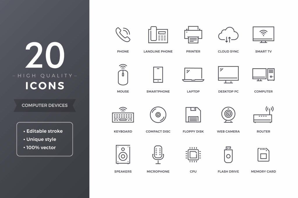 Computer Devices Icons – MasterBundles