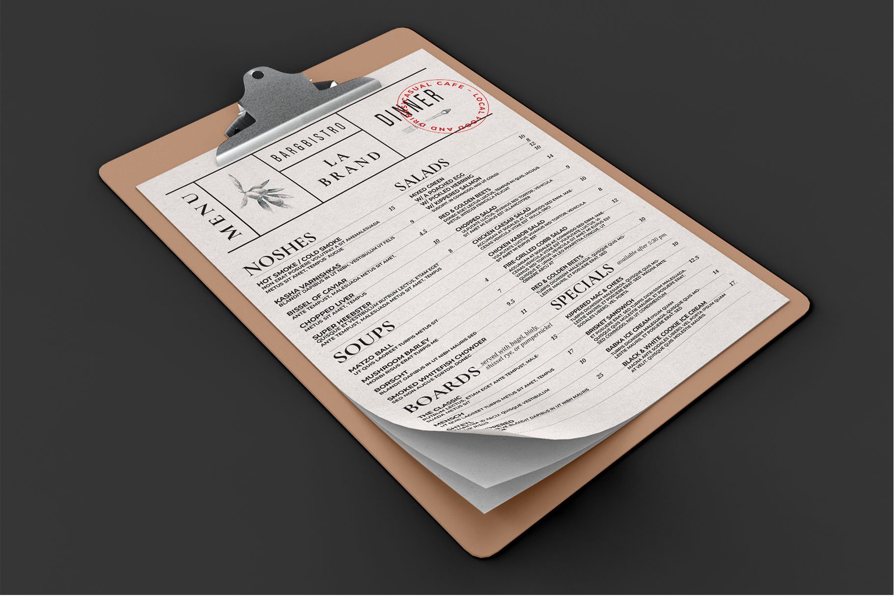 contemporary restaurant menu template 02 508