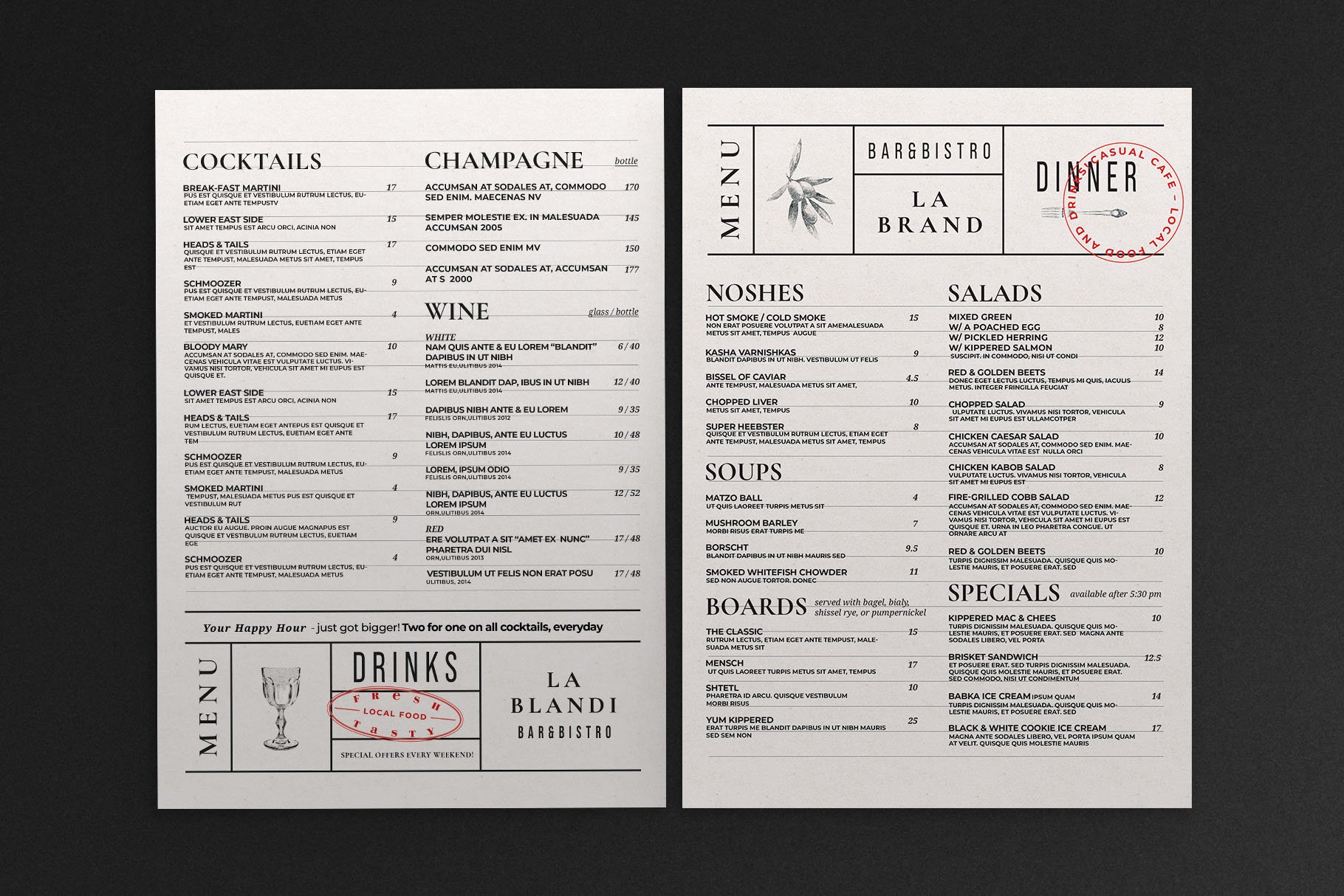 contemporary restaurant menu template 03 927
