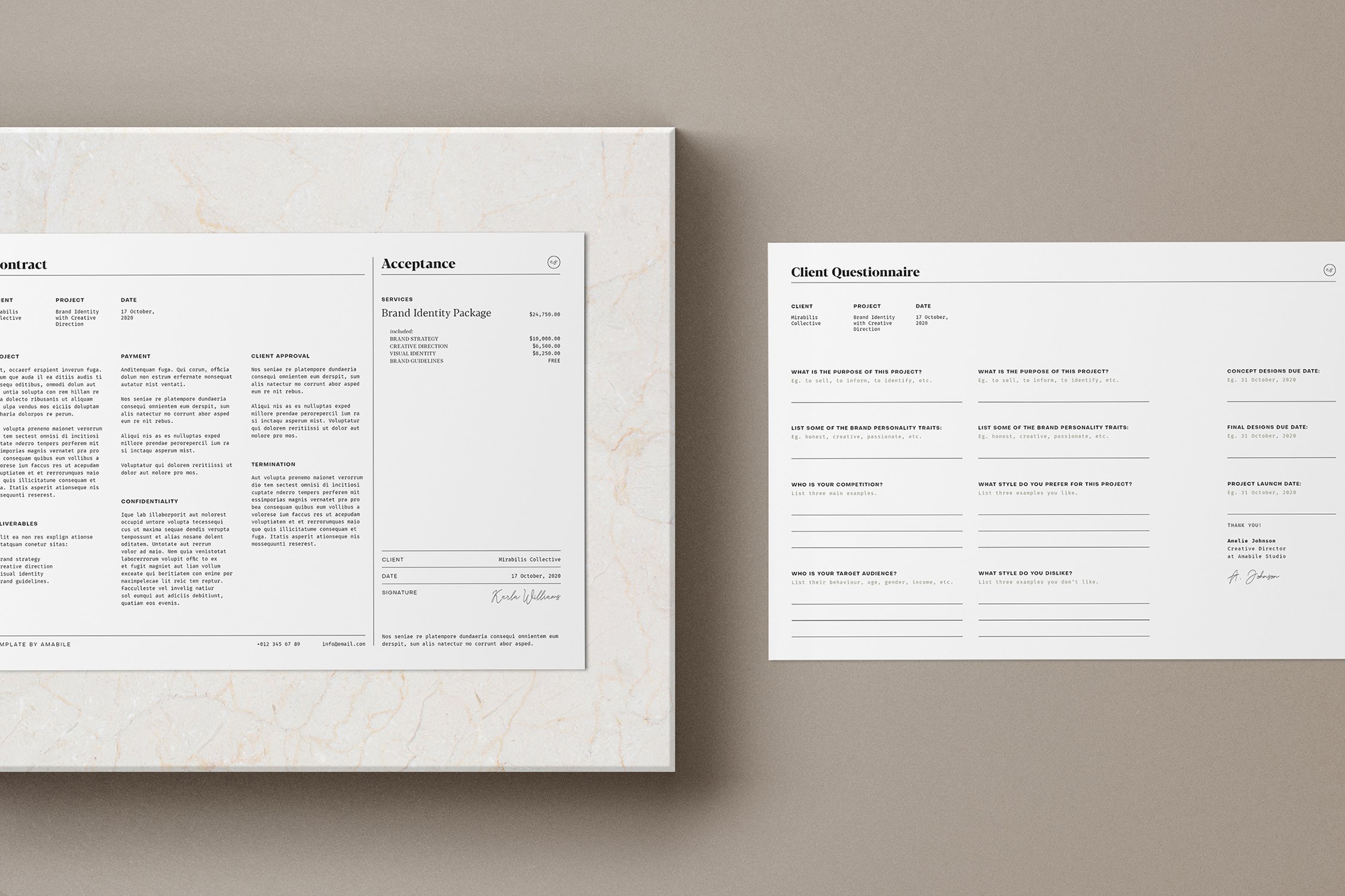 Invoice / Brief / Contract preview image.