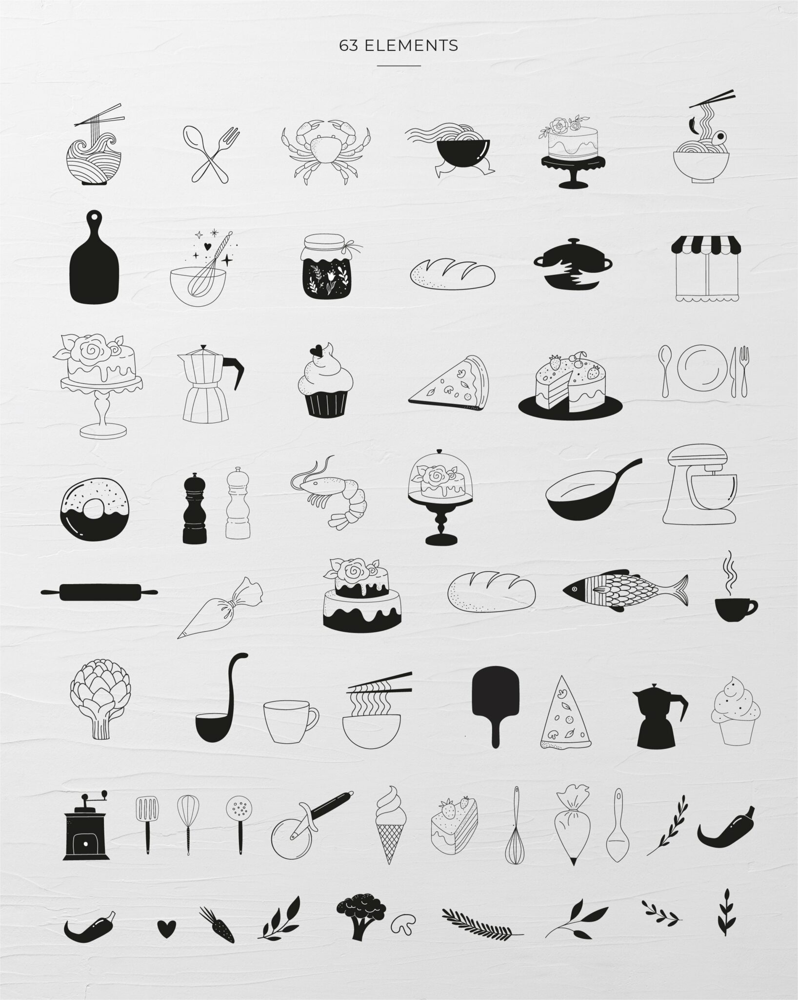 Cook & Bake logos collection MasterBundles