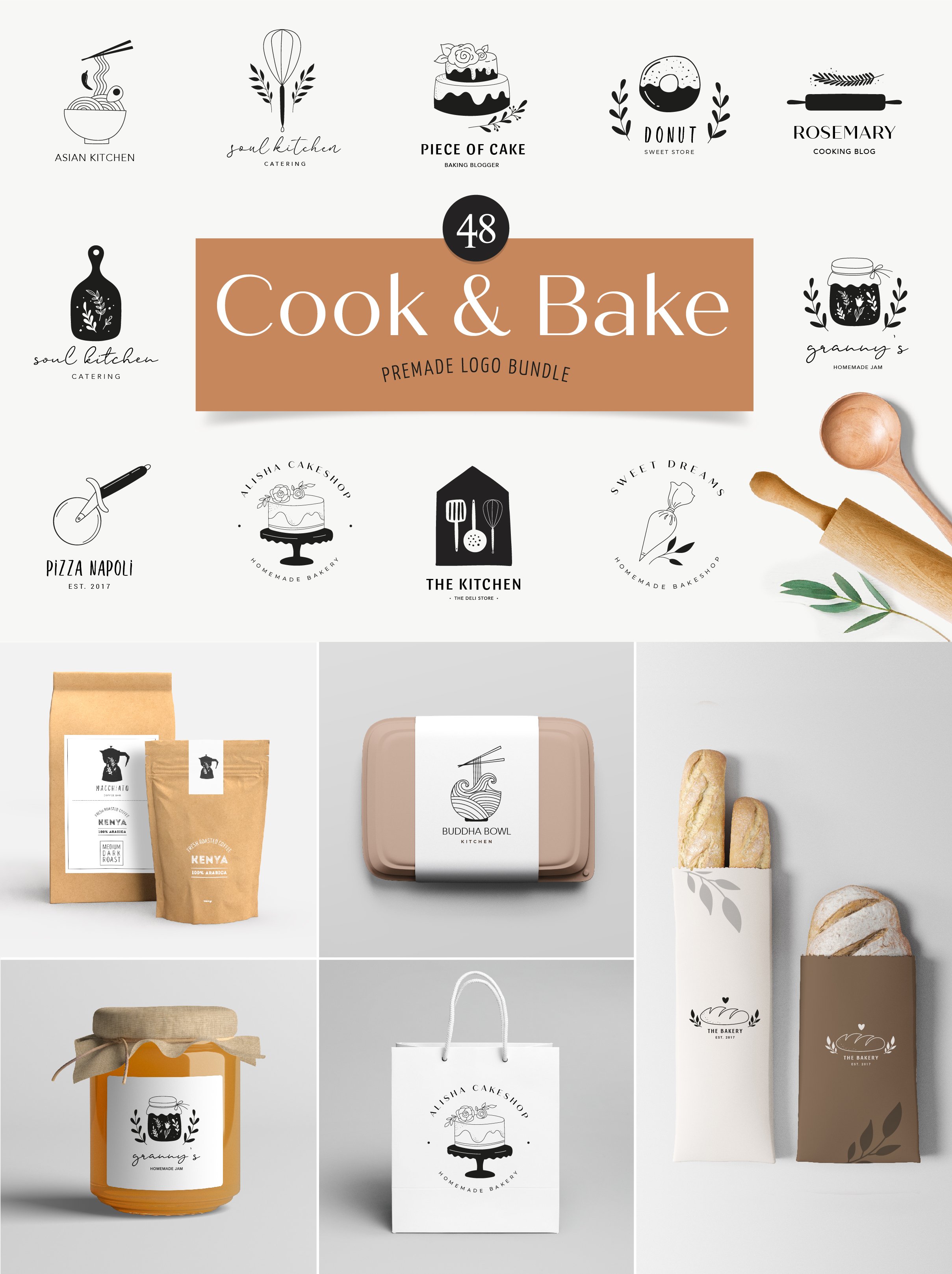 Cook & Bake logos collection cover image.
