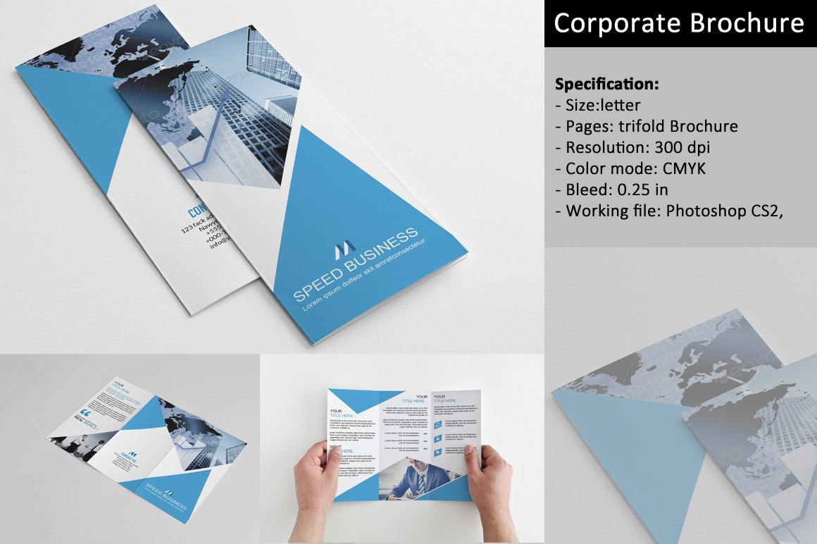 Trifold Corporate Brochure-V162 cover image.
