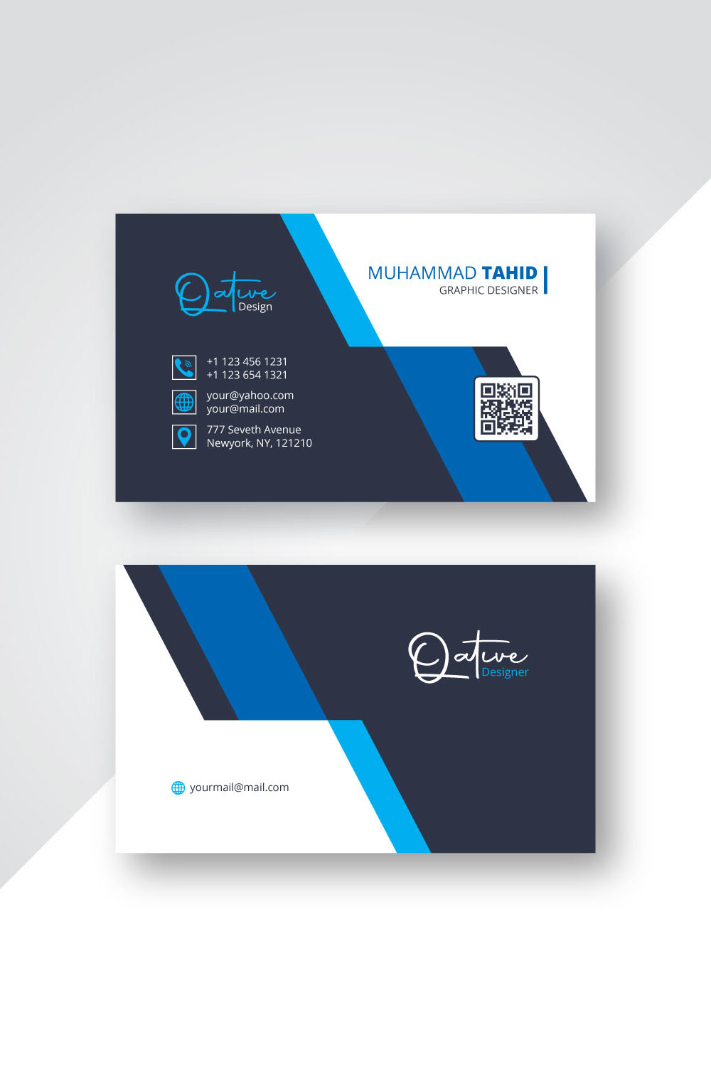Corporate Business Card Vol 4 pinterest preview image.