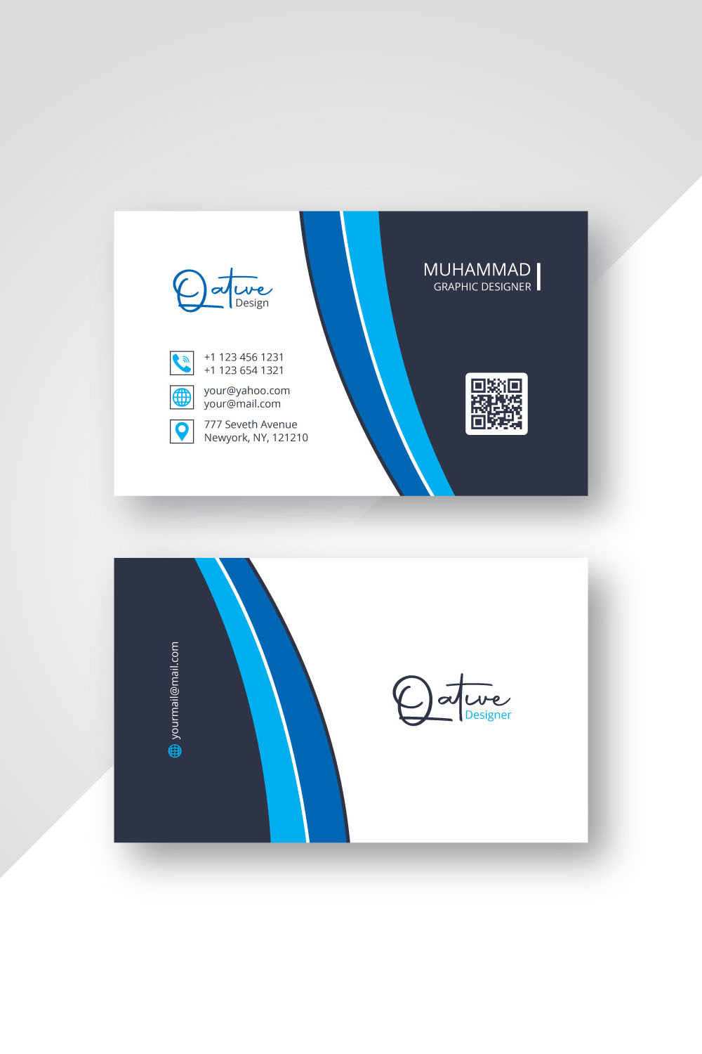 Corporate Business Card Vol 5 pinterest preview image.