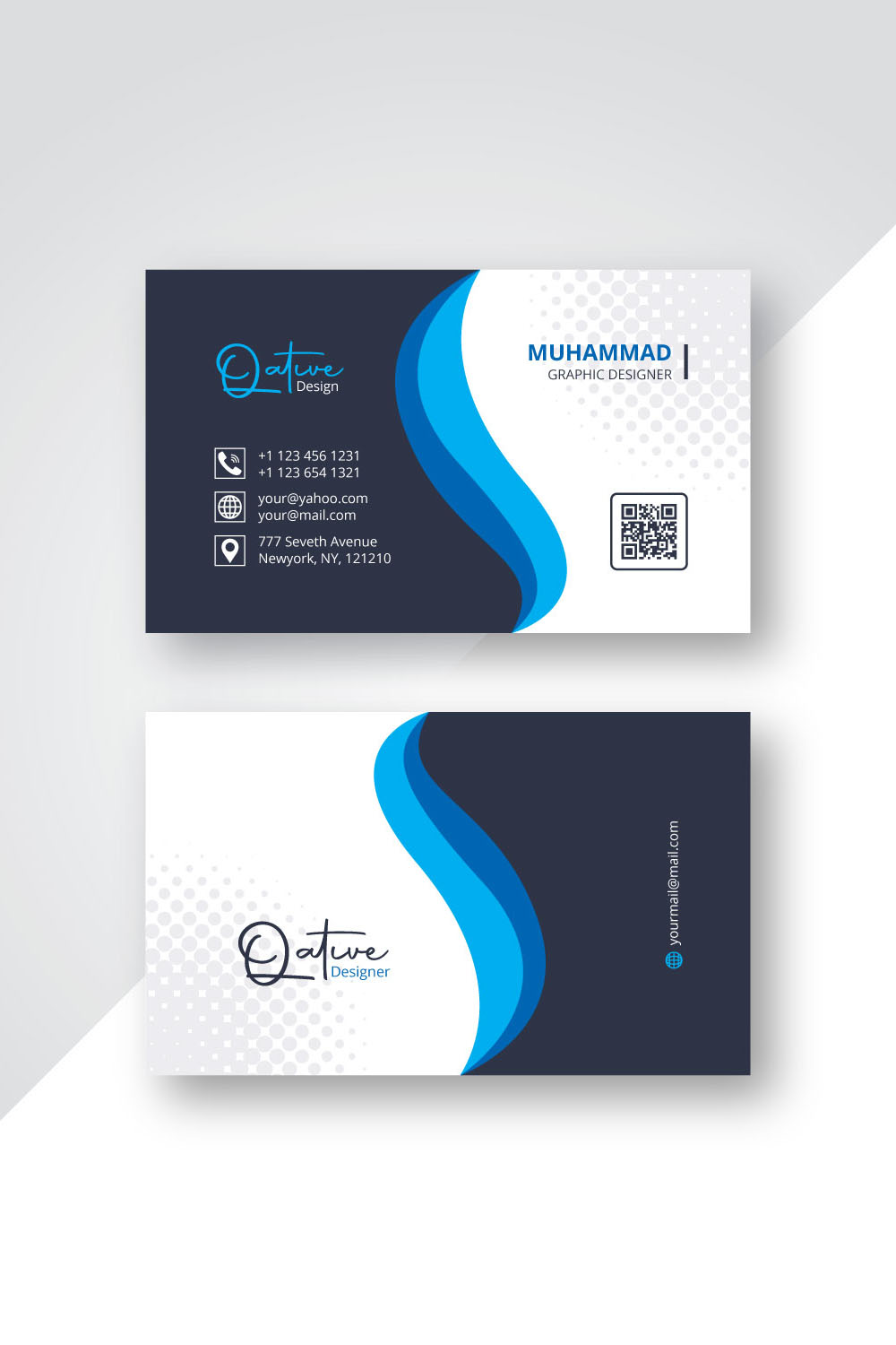 Corporate Business Card Vol 9 pinterest preview image.