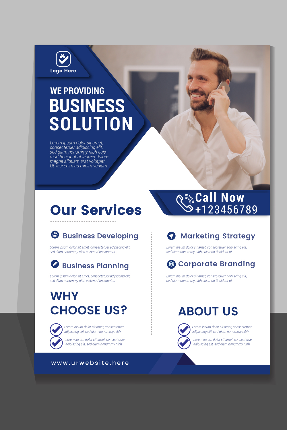 Corporate Flyer Template for your businessFlyer Design Business Flyer template pinterest preview image.