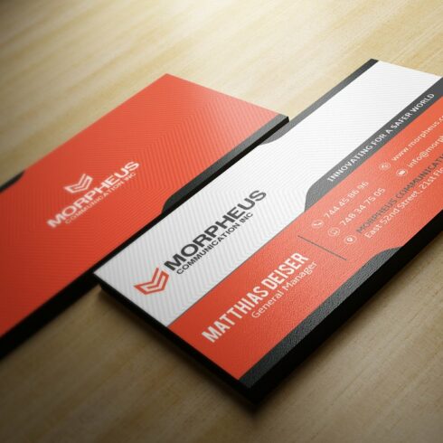 Orange Business Card cover image.