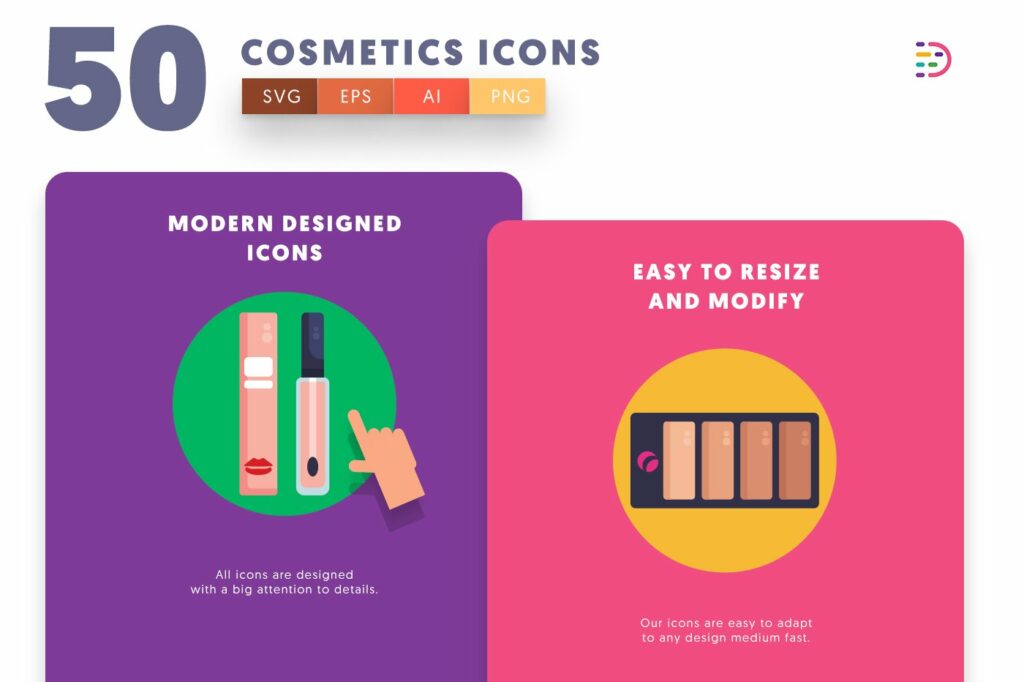 50 Cosmetics Icons – MasterBundles