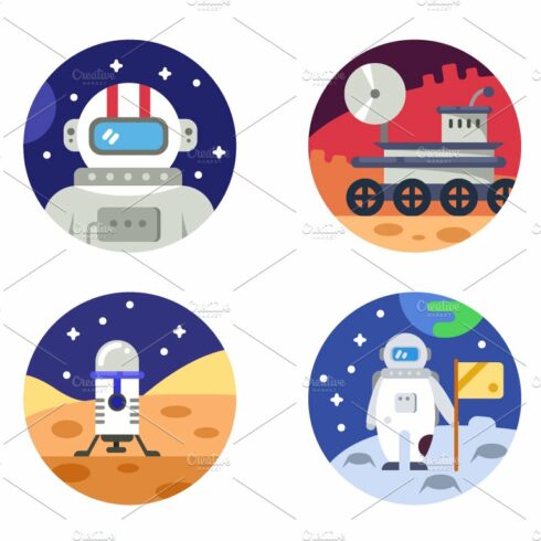 Cosmonaut icons pixel perfect cover image.