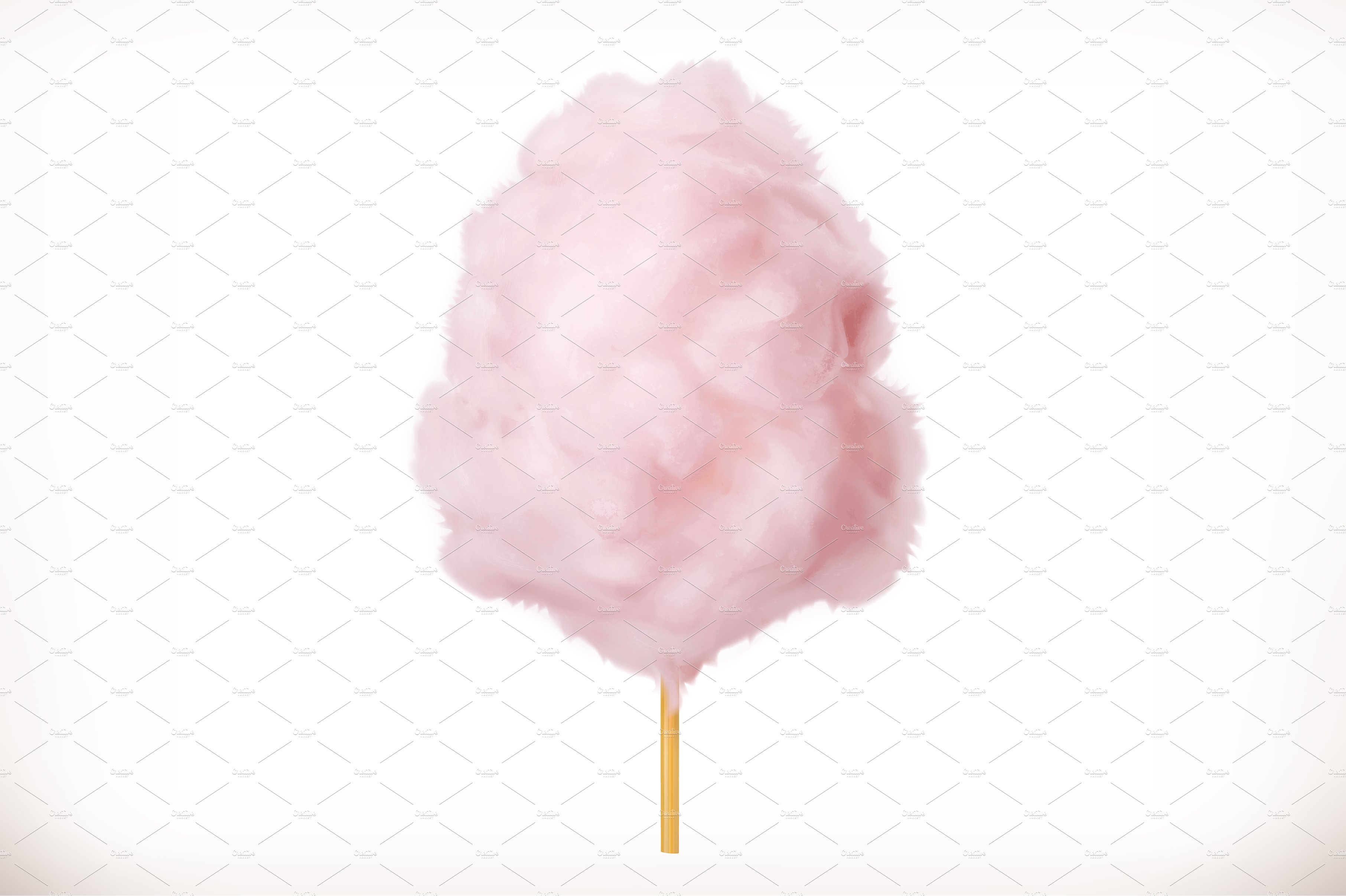 Cotton candy. Sugar clouds. Vector cover image.