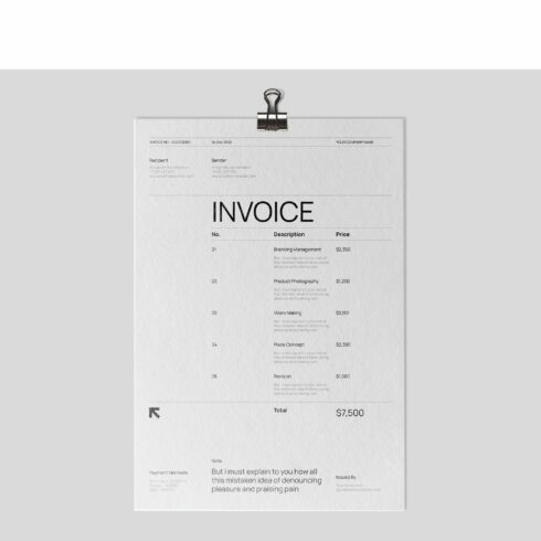 Minimal Invoice Template cover image.