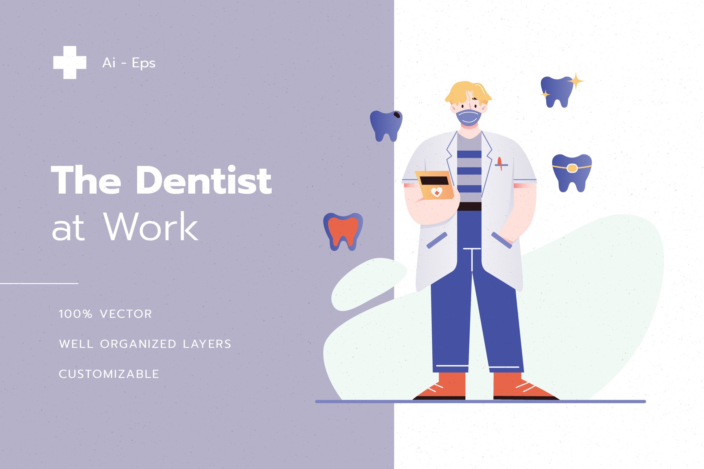 The Dentist at Work Illustration cover image.