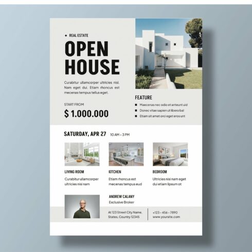 Real Estate Open House Flyer cover image.