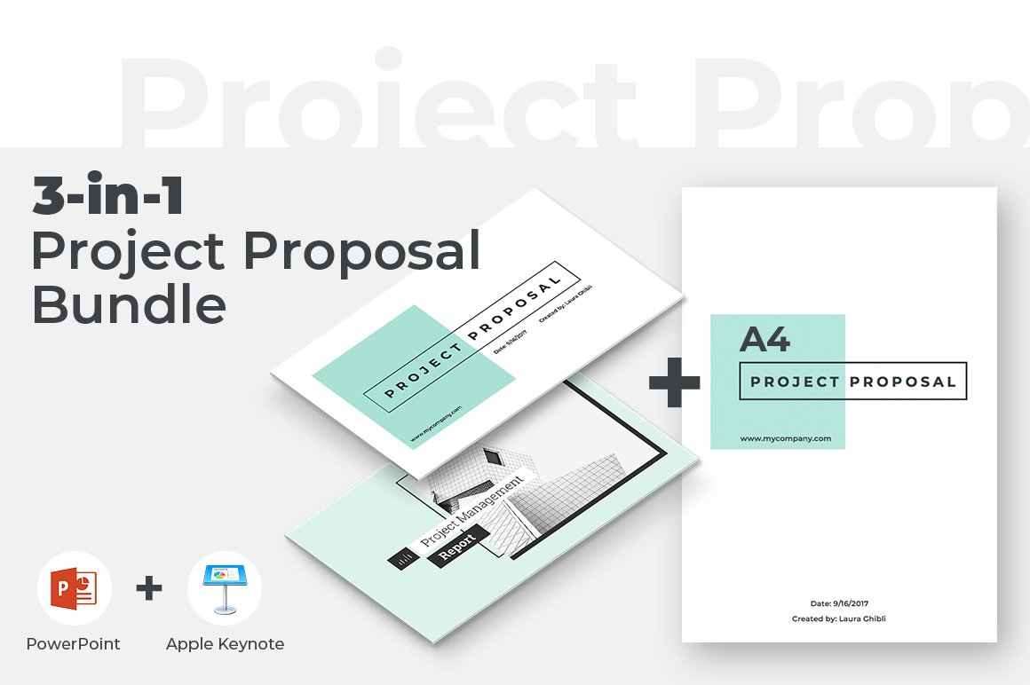 3 in 1 Project Proposal Bundle cover image.