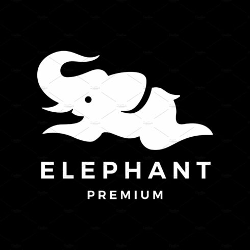 Elephant Jumping Logo vector Icon cover image.