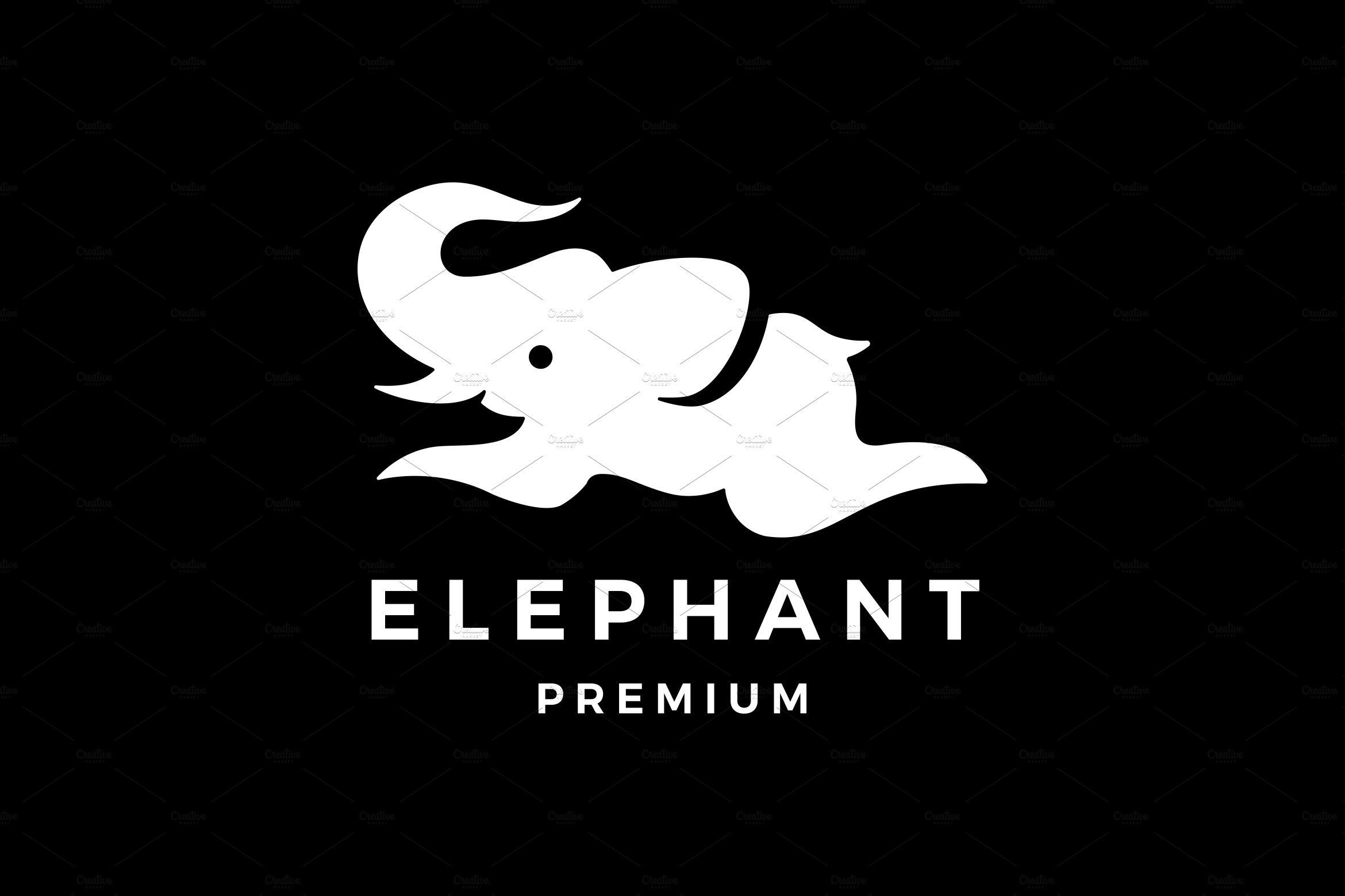 Elephant Jumping Logo vector Icon cover image.