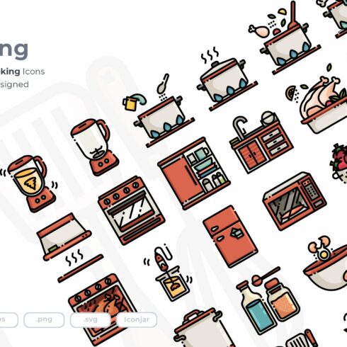 30 Cooking Icon set cover image.