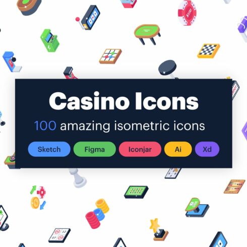 Isometric Icons of Casino cover image.