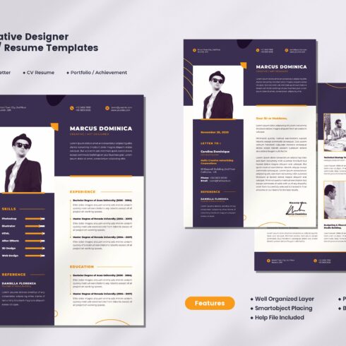 Creative Designer CV Resume cover image.