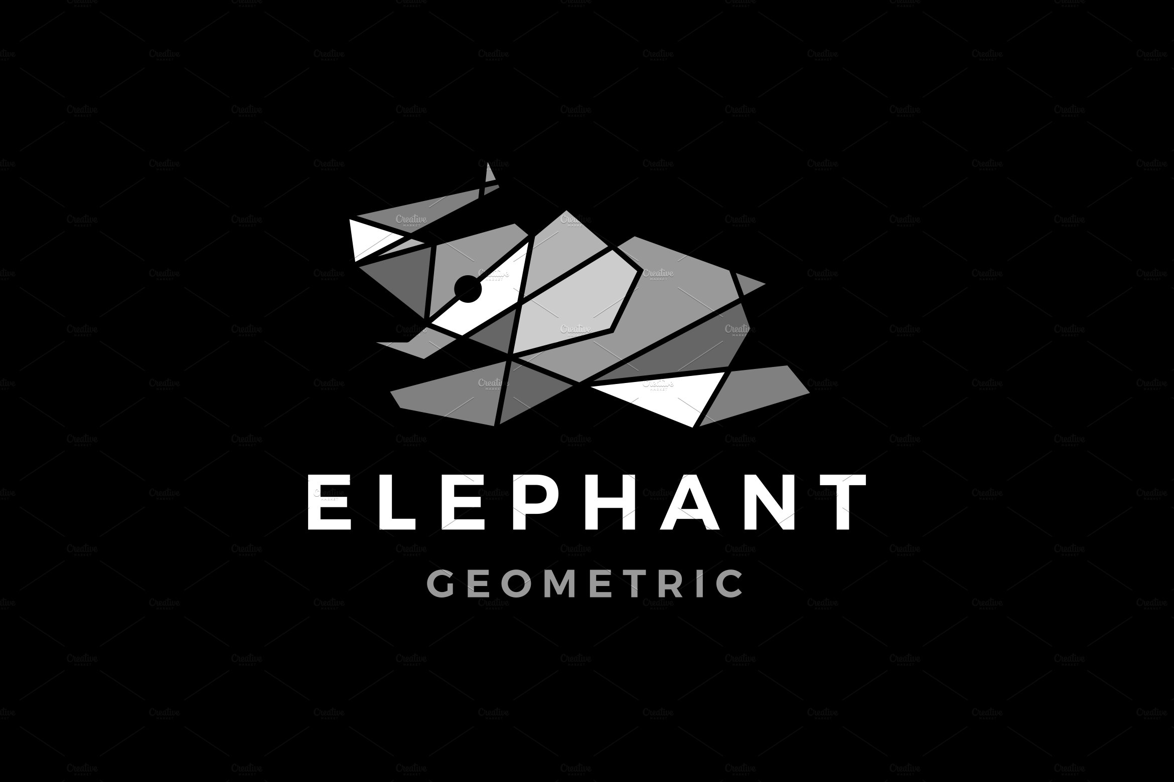 Elephant Geometric Polygonal Logo cover image.