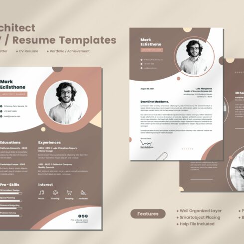 Architect CV Resume cover image.