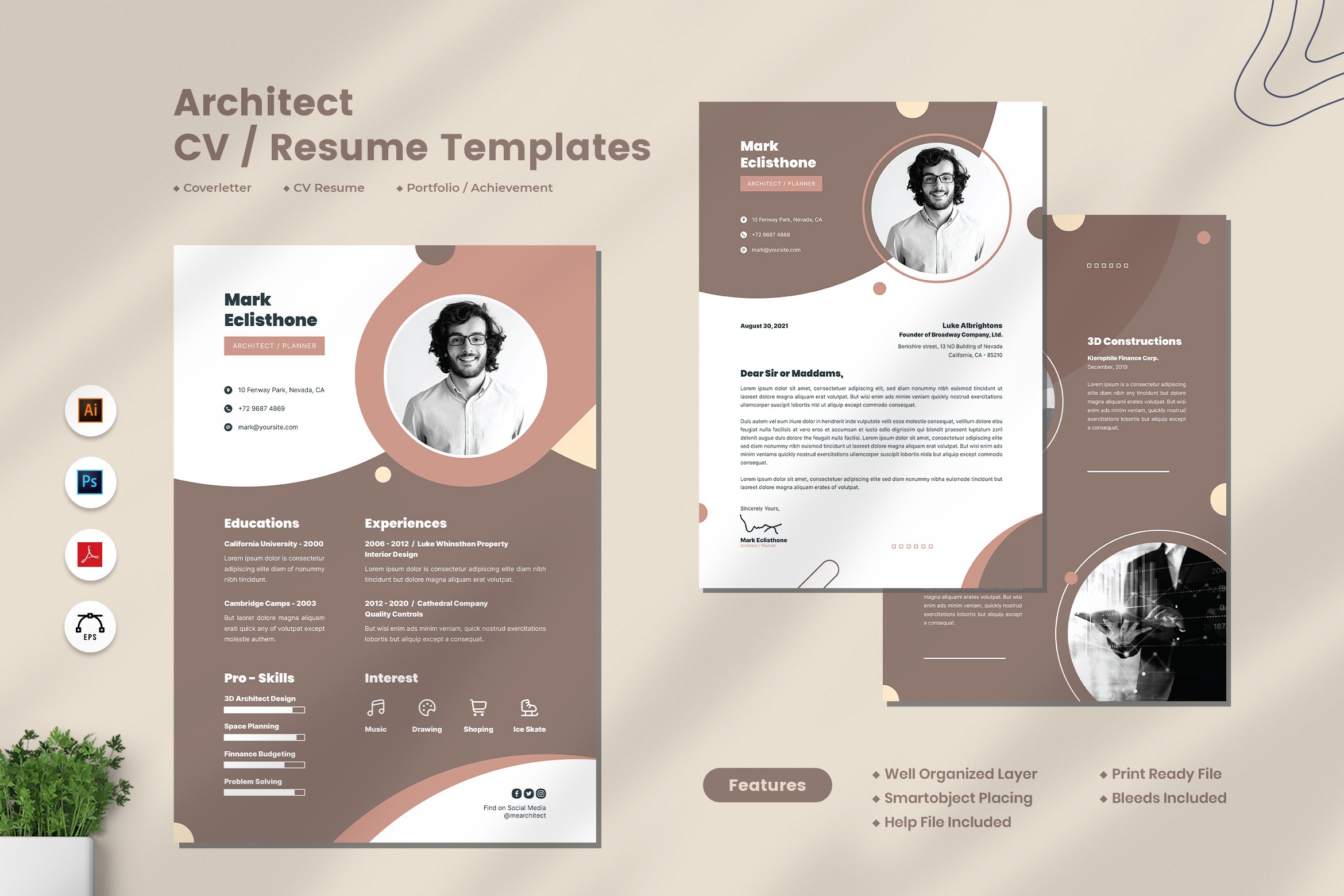 Architect CV Resume cover image.