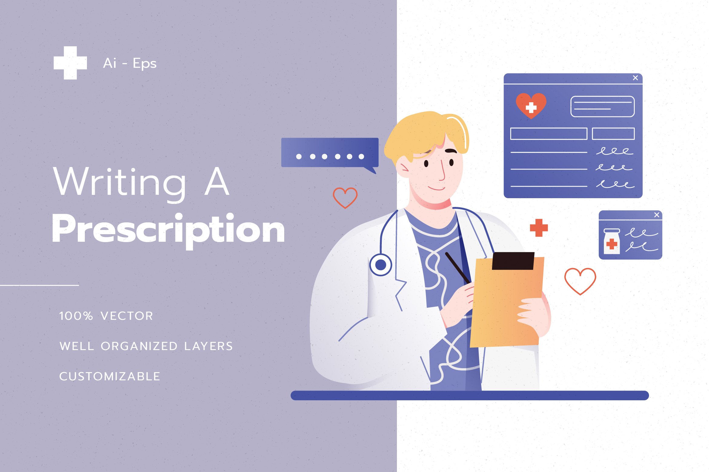 Writing a Prescription Illustration cover image.