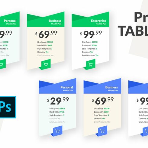Mini Pricing Tables cover image.